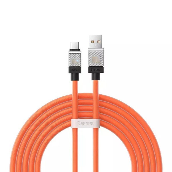Cablu Super Fast Charging USB-C PD100W Baseus, 2m, CAKW000707- Portocaliu
