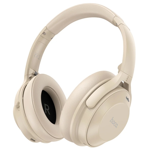 Casti Hoco fără fir (W37) - Bluetooth 5.3, Reducere activă a zgomotului, Multipoint - Champagne auriu