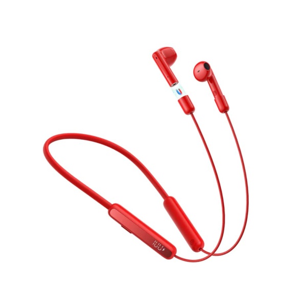 Casti JoyRoom Bluetooth (JR-DS1) - pentru sport, BT 5.3, True Wireless, Microfon, 2 moduri de utilizare - Roșu