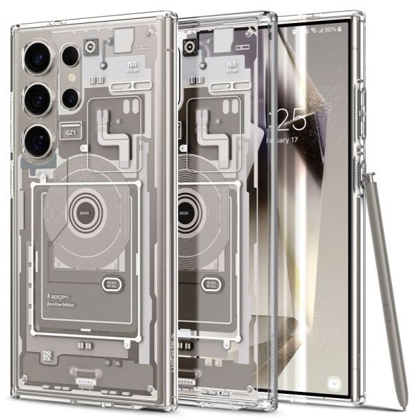 Husa Husa Samsung Galaxy S24 Ultra Spigen Ultra Hybrid Zero One - Natural Titanium