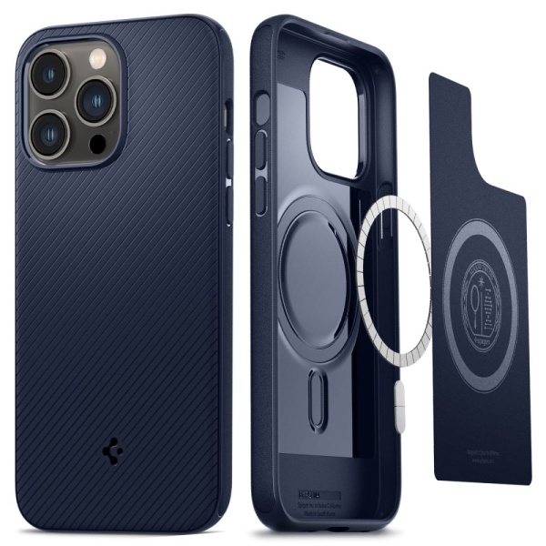 Husa Iphone 14 Pro Max- Spigen - Mag Armor, Navy Blue
