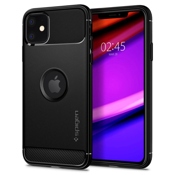 Husa iPone 11 Spigen Rugged Armor - Negru