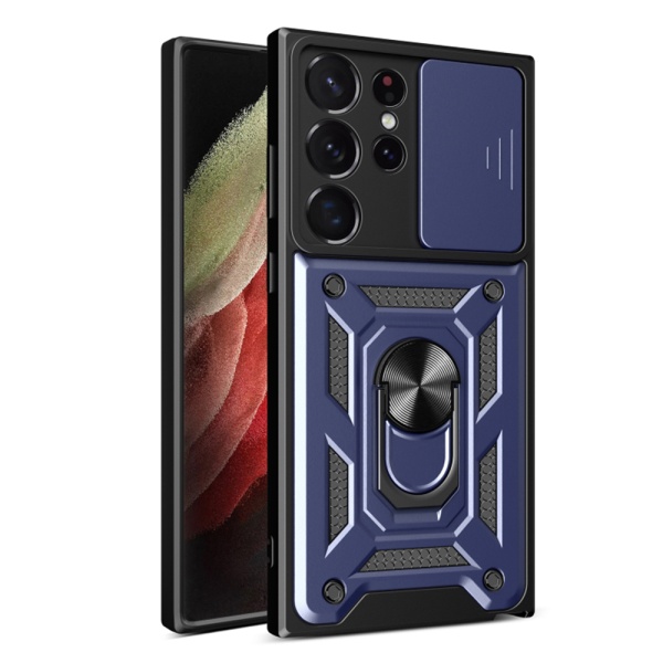 Husa Samsung Galaxy S22 Ultra 5G protectie camera Techsuit CamShield Series, Blue
