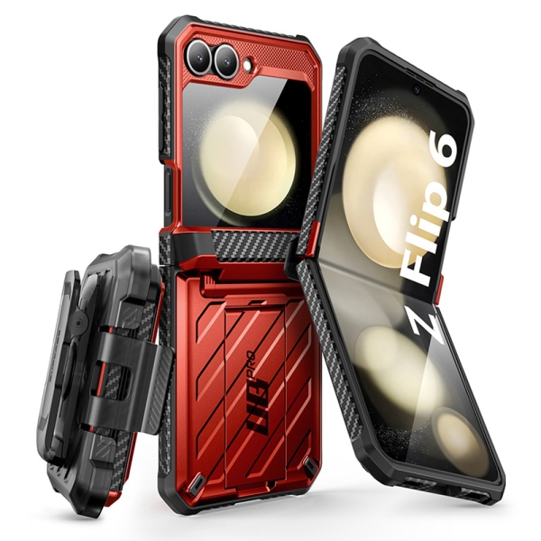 Husa Samsung Galaxy Z Flip6 Supcase Unicorn Beetle Pro - Rosu