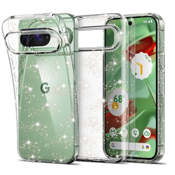 Husa sclipici Google Pixel 9 Techsuit SparkleSkin - Transparenta