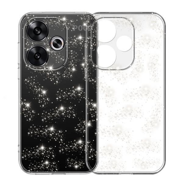 Husa sclipici Xiaomi Poco F6 Techsuit SparkleSkin - Transparenta