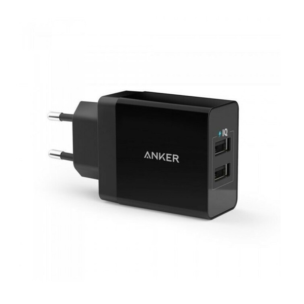 Incarcator de perete Anker (A2021L11) - 2 x USB, 24 W, PowerIQ - Negru