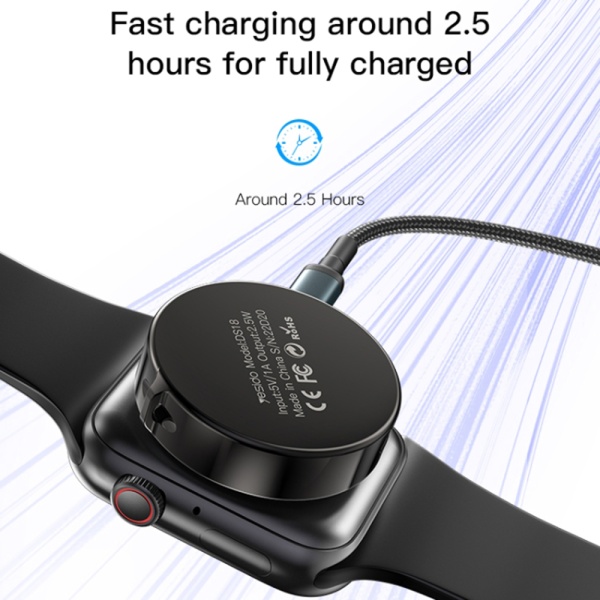 Incarcator wireless pentru Apple Watch Yesido DS18, Negru