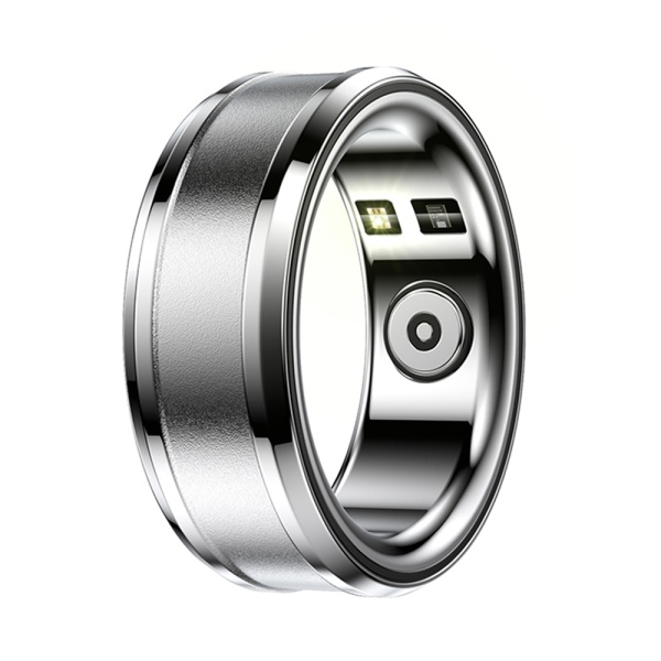 Inel Smart Techsuit (R3) - Unisex, Monitorizeaza ritmul cardiac, Consumul de calorii, Somn, Fitness, IP68, Dimensiune 19.8mm - Argintiu