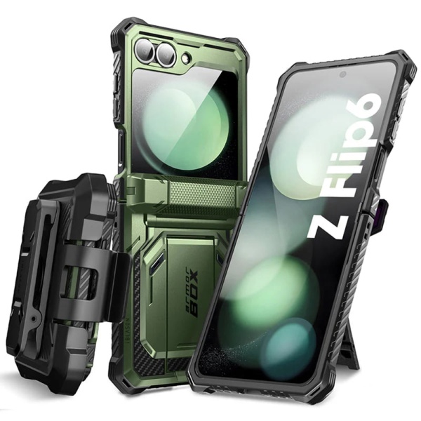 [Pachet 360°] Husa + folie Samsung Galaxy Z Flip6 I-Blason Armorbox - Verde