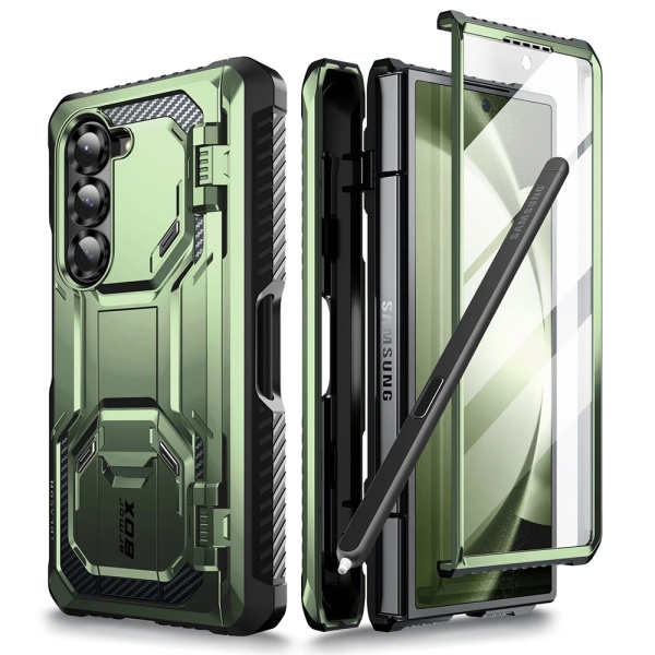 [Pachet 360°] Husa + folie Samsung Galaxy Z Fold6 I-Blason Armorbox - Verde