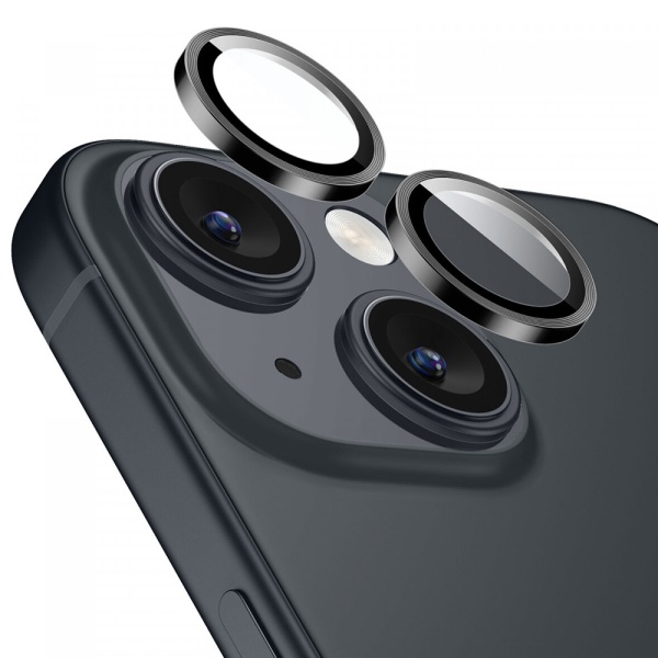 Folie sticla camera iPhone 15 Plus ESR Armorite Camera Lens Protectors, Negru