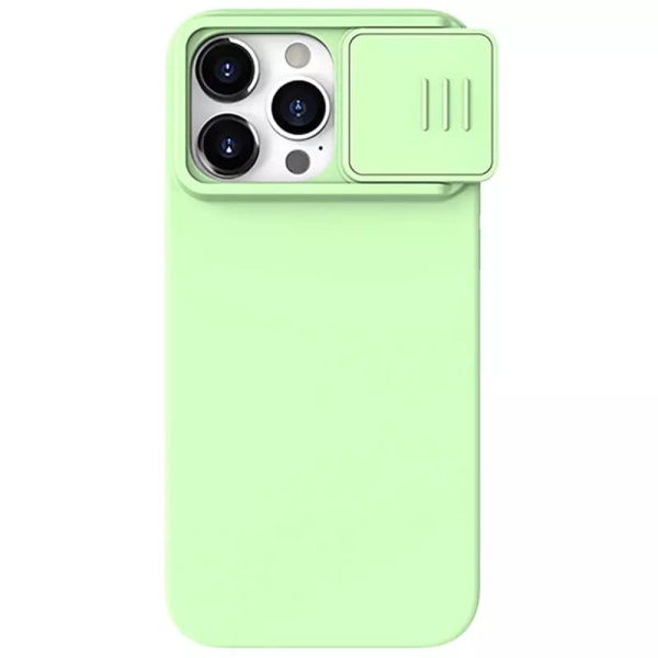 Husa CamShield Silky MagSafe Silicone - iPhone 15 Pro Max - Verde Menta