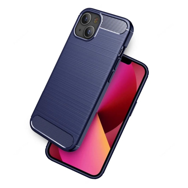 Husa Iphone 13, Techsuit - Carbon Silicone, Albastru