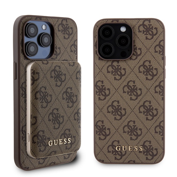 Husa iPhone 15 Pro Max Guess Hardcase Powerbank MagSafe GUBPM5P15X4GEMGW- Maro