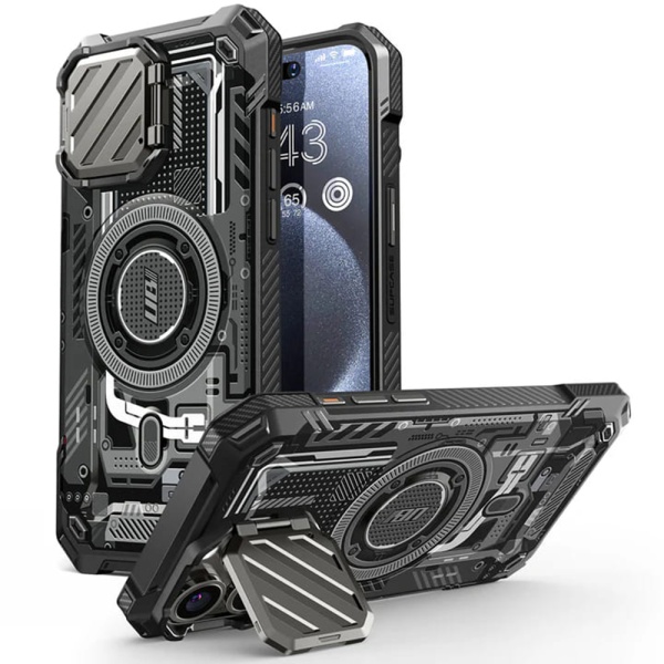 Husa iPhone 15 Pro Max Supcase Unicorn Beetle XT MagSafe - Negru Circuit