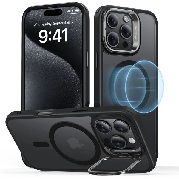 Husa iPhone 16 Pro Max ESR Classic Hybrid HaloLock Kickstand - Negru Mat