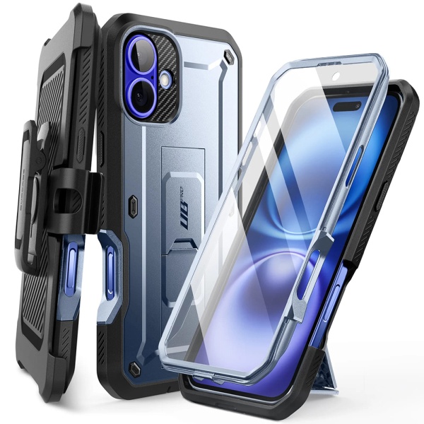 Husa iPhone 16 Supcase Unicorn Beetle Pro - Albastru