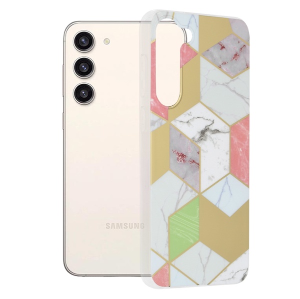 Husa Samsung Galaxy S23 Plus Techsuit Marble, Purple Hex