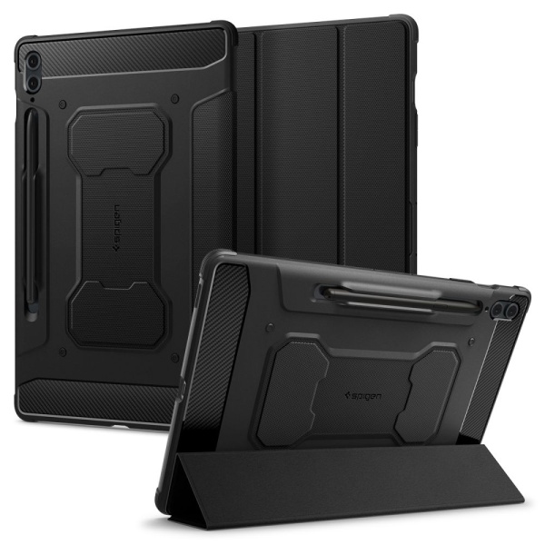 Husa Samsung Galaxy Tab S9 FE Plus Spigen Rugged Armor Pro- Negru