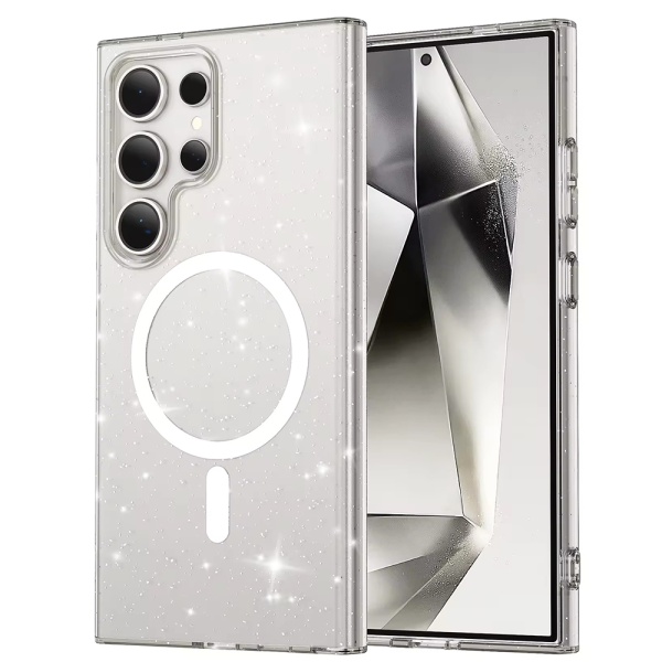 Husa sclipici Samsung Galaxy S24 Ultra Techsuit SparkleSkin MagSafe- Transparent