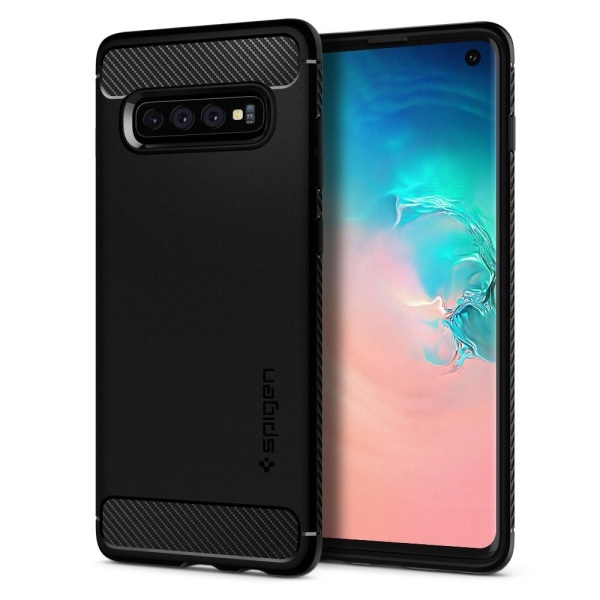 Husa Spigen Samsung Galaxy S10 Rugged Armor - Negru