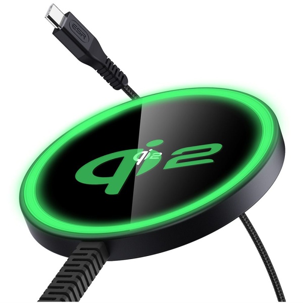 Incarcator MagSafe wireless ESR HaloLock Qi2, 15W - Negru