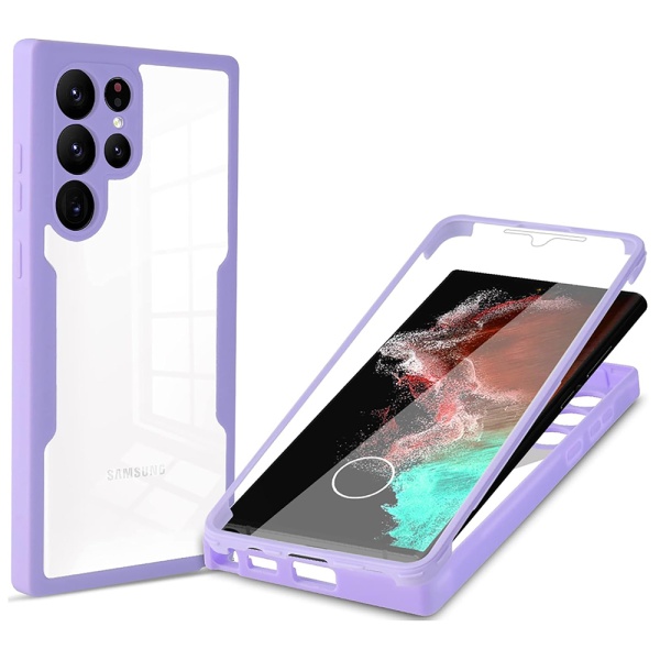 [Pachet 360°] Husa + folie Samsung Galaxy S22 Ultra 5G Techsuit ColorVerse, Purple