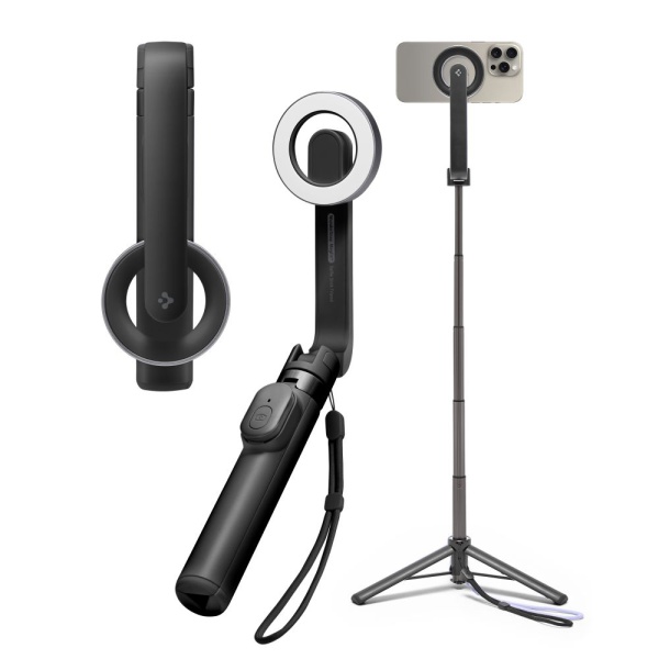 Selfie stick tripod MagSafe Bluetooth Spigen S571W - Negru
