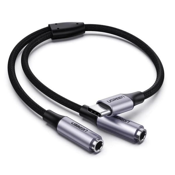 Cablu audio 2x Jack la Type-C Ugreen, 30732 - Argintiu