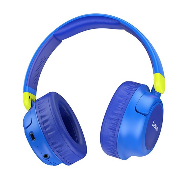 Casti Hoco fără fir Adventure (W43) - Bluetooth V5.2, mufă de 3,5 mm, card TF - Albastru