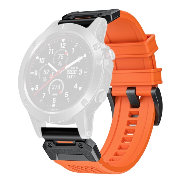 Curea pentru Garmin Fenix 3/3 HR/5X/5X Plus/6X/6X Pro/7X/7X Pro Solar - Techsuit Watchband QuickFit 26mm (W068) - Portocaliu