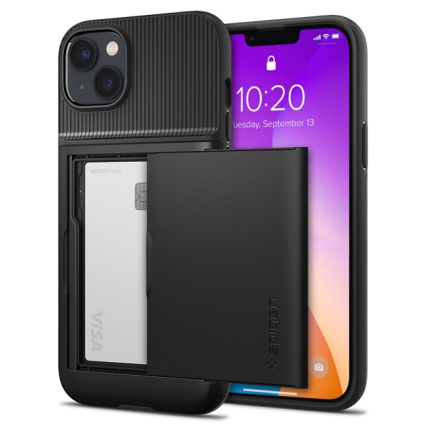 Husa Iphone 14 Plus Spigen - Slim Armor CS, Negru