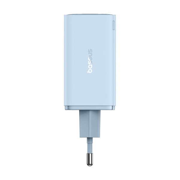 Incarcator de perete Baseus GaN (P10162701313-00) - 2x USB, 2x Type-C, 65W + tip C la Tip-C - albastru