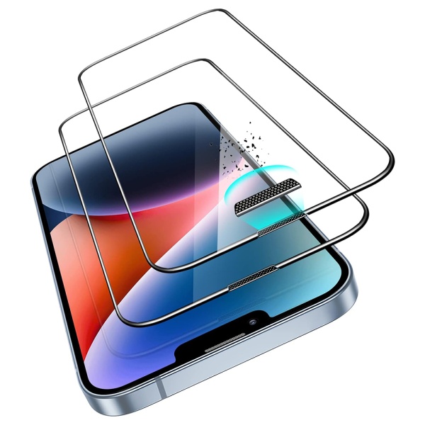 [Pachet 2x] Folie sticla iPhone 13 Pro Max ESR Armorite Screen Protector, Negru