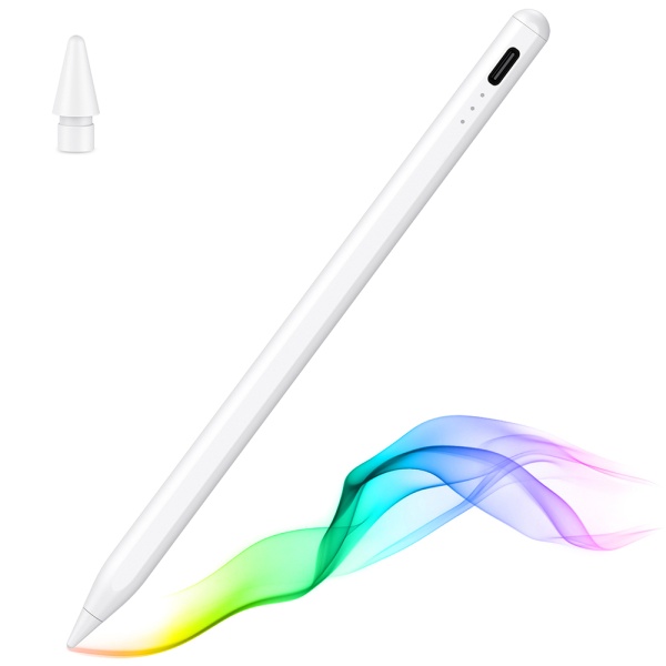 Stylus pen activ Techsuit, magnetic, cablu Type-C, JA04 - Alb