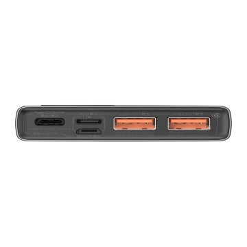 Acumulator Extern 2x USB, Type-C, Lightning, Micro-USB, Fast Charging, 22.5W, 10000mAh - Baseus Adaman (PPAD070001) - Black - Img 2