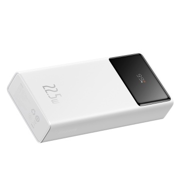 Acumulator Extern 2x USB, Type-C, Micro-USB, 22.5W, 30000mAh + Cablu Type-C, 3A, 30cm - Baseus Star-Lord (PPXJ080102) - White - Img 6