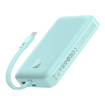 Acumulator Extern MagSafe, USB-C, Lightning, 30W, 10000mAh - Baseus Magnetic Mini (P1002210B333-00) - Blue - Img 5