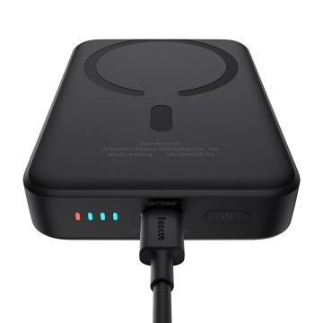 Acumulator Extern Type-C, Incarcare Wireless, 20W, 10000mAh + Cablu Type-C, 30cm - Baseus Mini Air (P10059001113-00) - Black - Img 7
