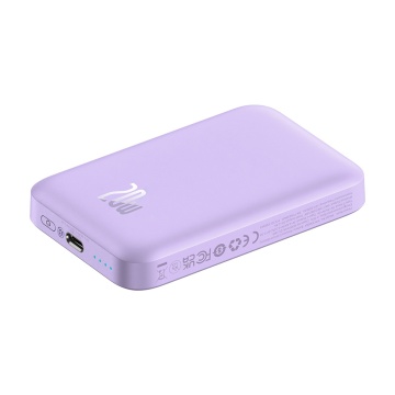 Acumulator Extern Type-C, Incarcare Wireless, 20W, 6000mAh + Cablu Type-C, 30cm - Baseus Mini Air (P10059002513-00) - Purple - Img 3