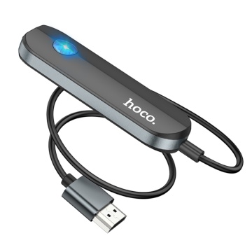 Adaptor cablu video si audio Hoco wireless la HDMI 4K@30Hz, cablu tip C pentru incarcare, compatibil numai cu Apple - negru - Img 1