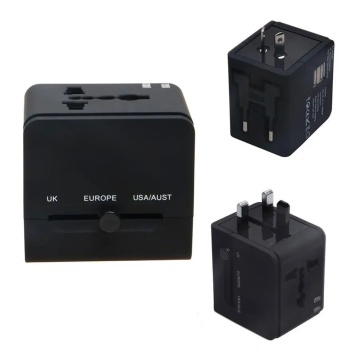 Adaptor priza EU la US, UK, AUS, USB, Type-C Techsuit, HHT148 - Negru - Img 2
