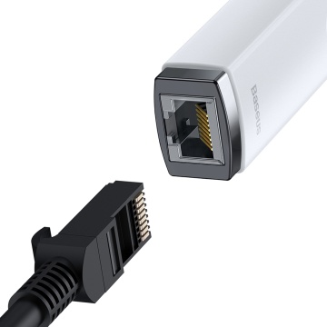 Adaptor USB la RJ45 LAN Baseus, 1000Mbps, WKQX000102 - Alb - Img 7