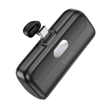 Baterie Externa Hoco - Cool (J116) - Mini incarcare de buzunar pentru USB-C cu afisaj digital LED, 5000mAh - Negru - Img 1