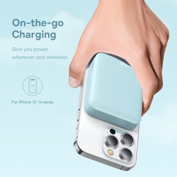 Baterie Externa USB-C, MagSafe, 10000mAh, 30W - Baseus Mini (PPCX110203) - Blue - Img 7
