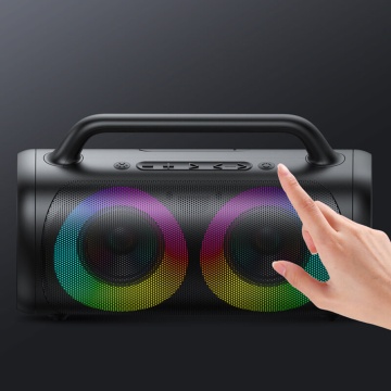 Boxa Bluetooth wireless 40W cu lumini RGB JoyRoom JR-MW02 - Negru - Img 2