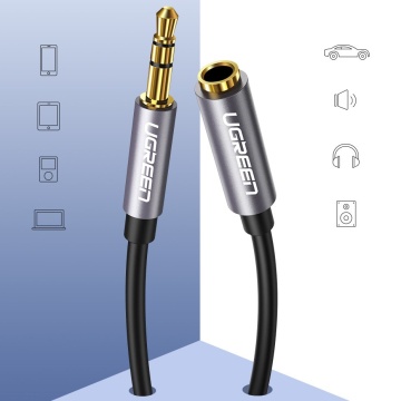Cablu audio Ugreen, auxiliar 3.5 mm mini Jack, prelungitor 2m, 10594 - Negru - Img 2