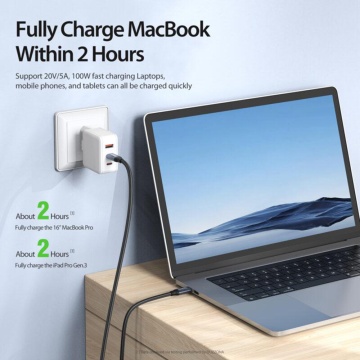Cablu de date Duzzona (A9) - USB-C la USB-C, 100 W, 1 m - Gri - Img 5