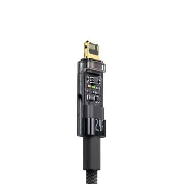 Cablu de date iPhone 2.4A Baseus, 2m, negru, CATS000501 - Img 2